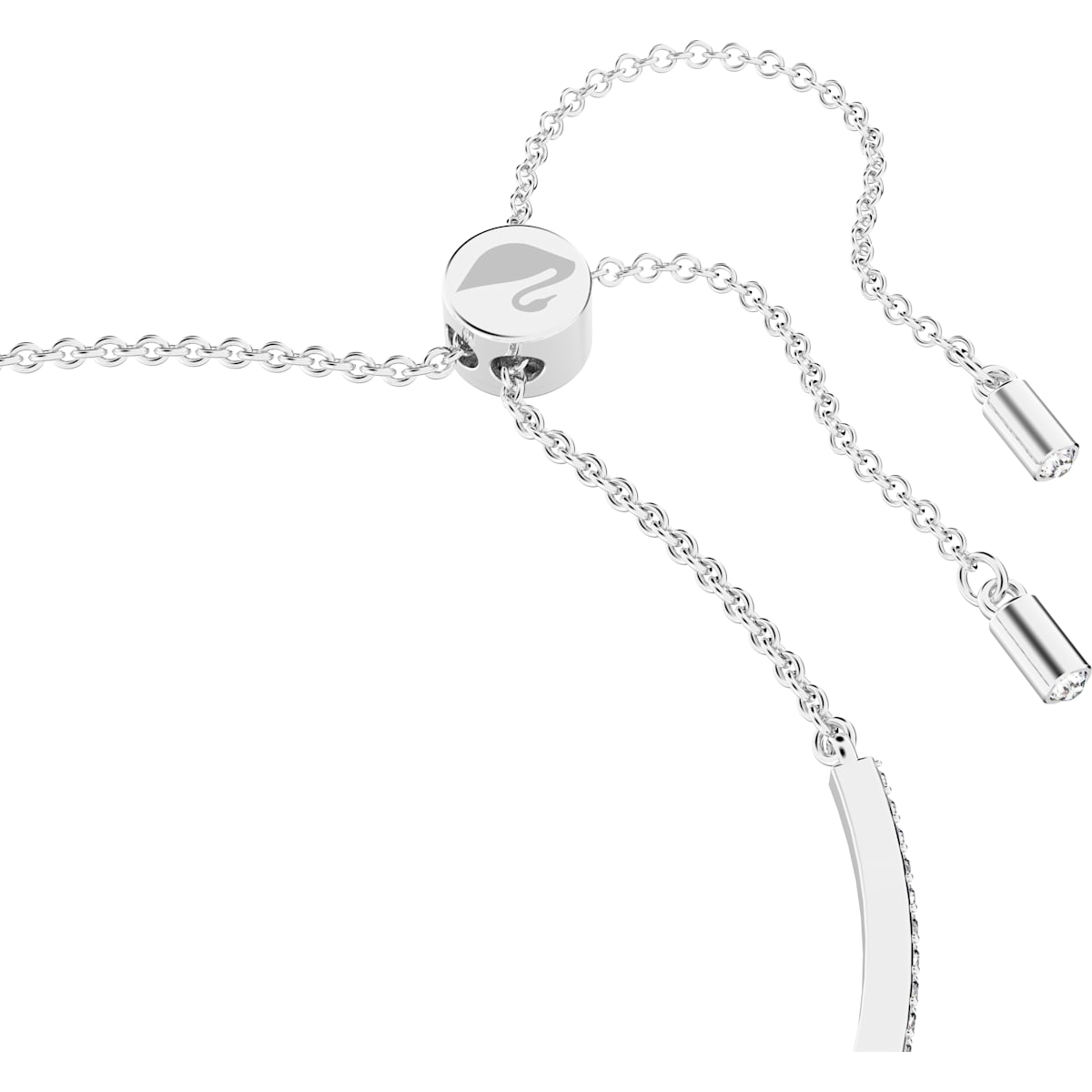 Swarovski - Swarovski Iconic Swan Armreif, Schwan, Blau, Rhodiniert - CRYSTAL UNTERBERGER