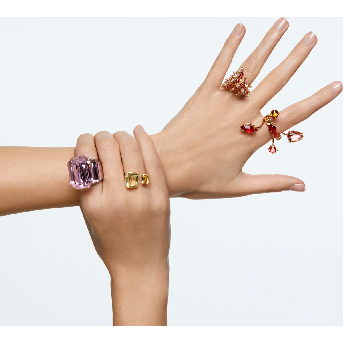 Swarovski - Gema Ring, Mehrfarbig, Goldlegierungsschicht - CRYSTAL UNTERBERGER