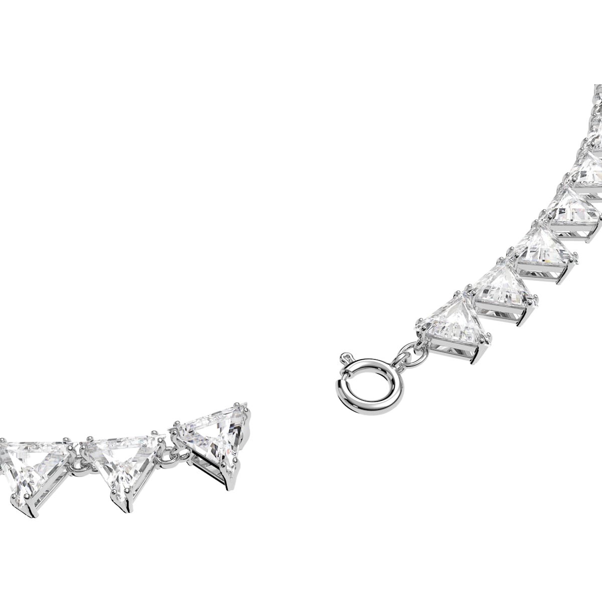 Swarovski - Millenia Halskette, Dreieck, Weiss, Rhodiniert - CRYSTAL UNTERBERGER