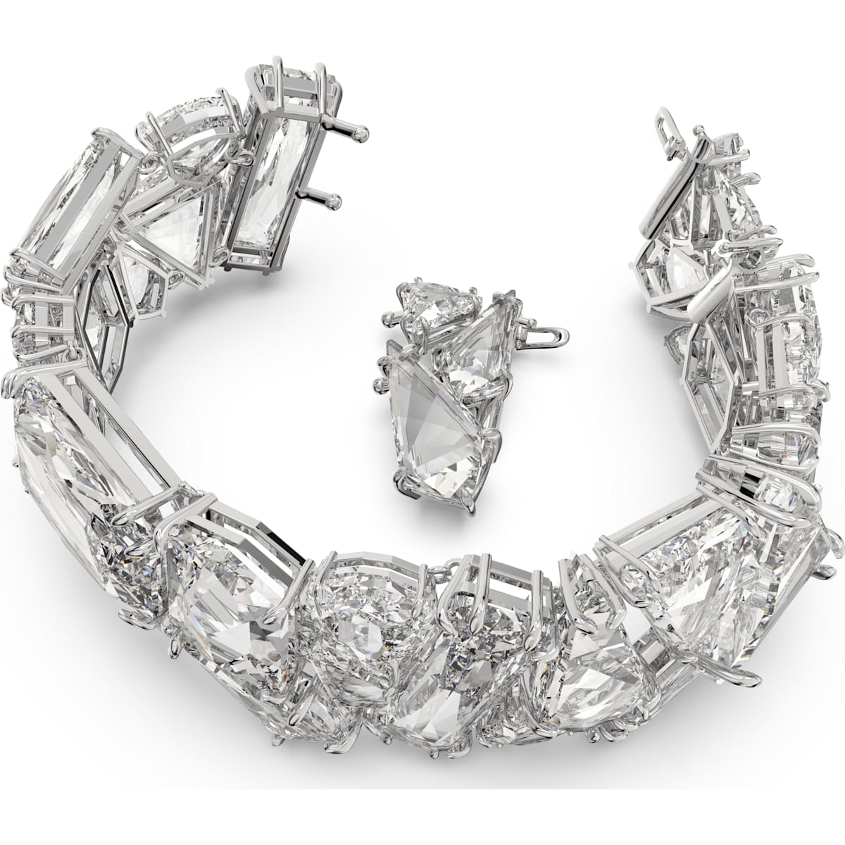 Swarovski - Mesmera Armband, Übergroße Kristalle, Weiss, Rhodiniert - CRYSTAL UNTERBERGER