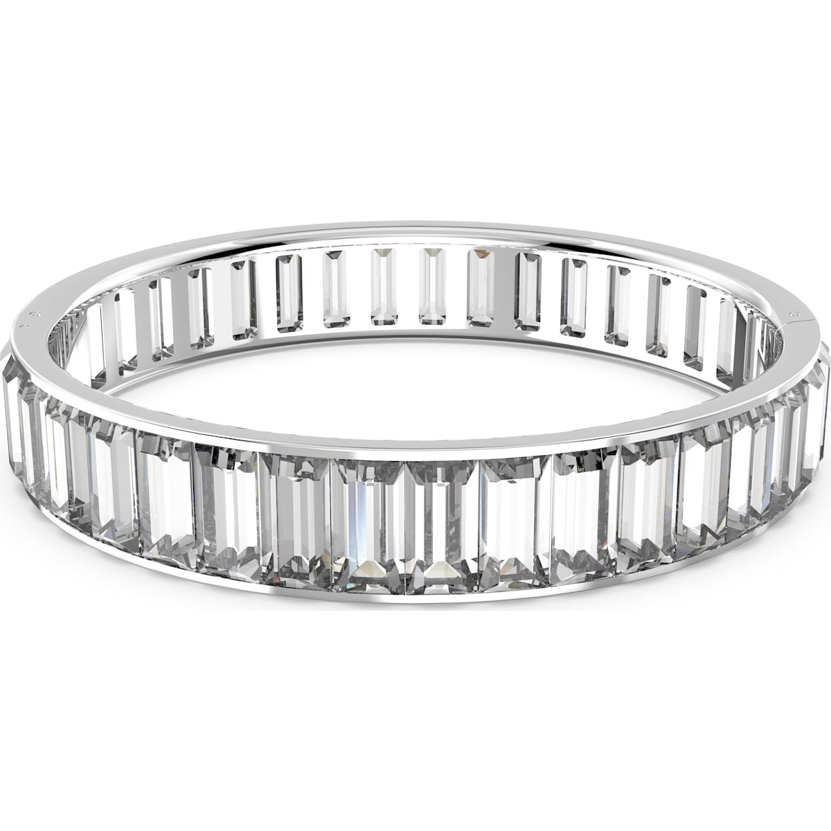 Swarovski - Matrix Armreif, Weiß, Rhodiniert - CRYSTAL UNTERBERGER