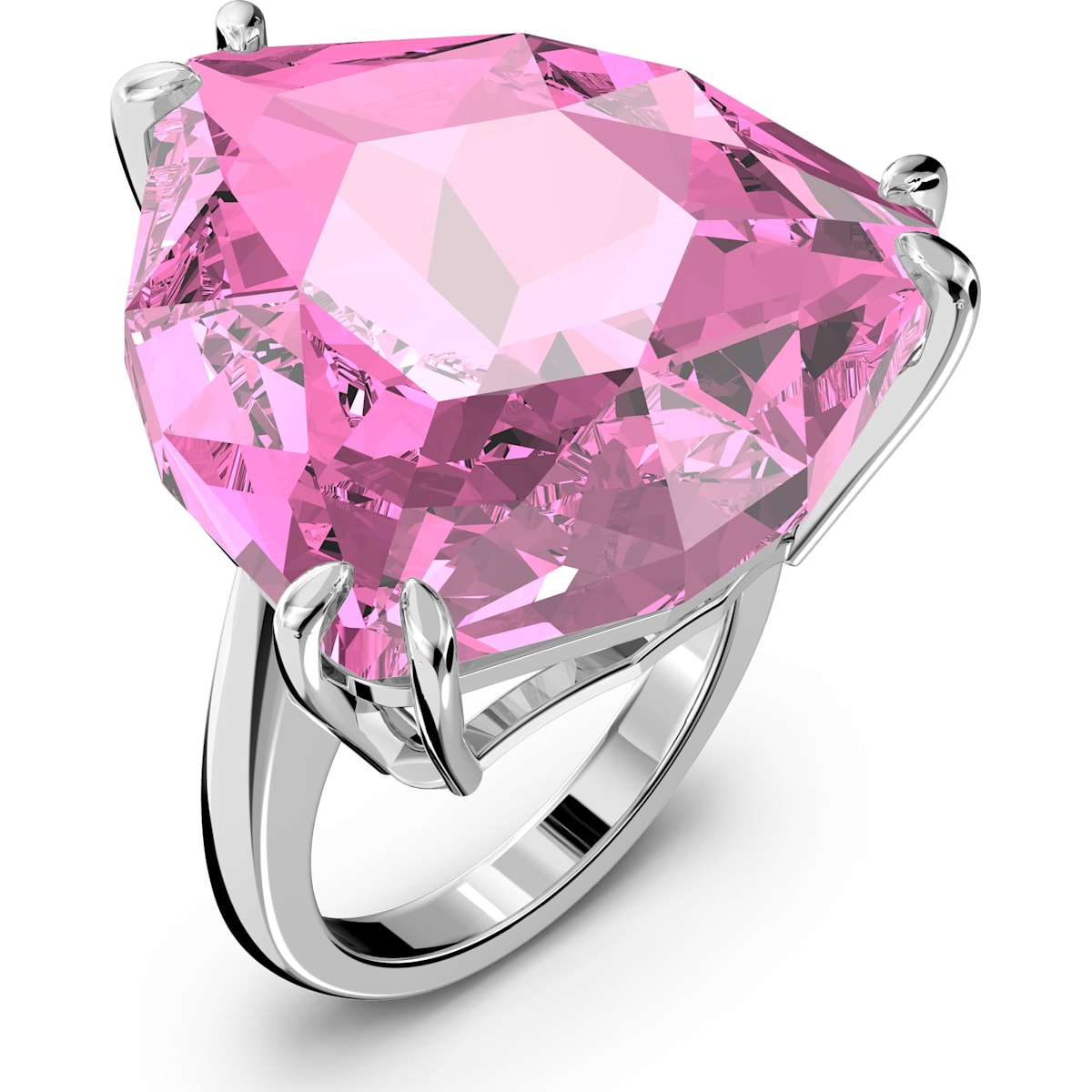 Swarovski - Millenia Cocktail Ring, Kristall im Trilliant-Schliff, Rosa, Rhodiniert - CRYSTAL UNTERBERGER