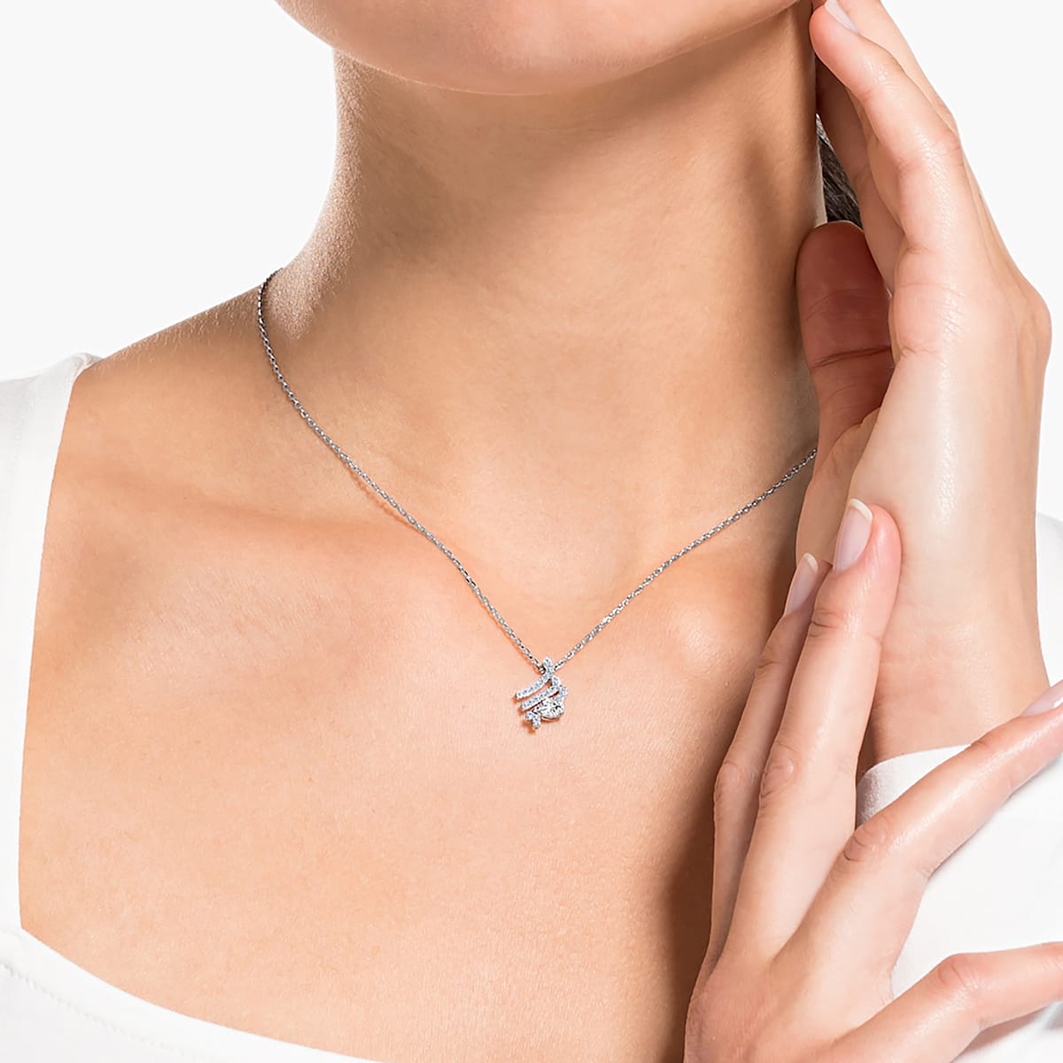 Swarovski - Zodiac II Anhänger, Jungfrau, Weiss, Metallmix - CRYSTAL UNTERBERGER