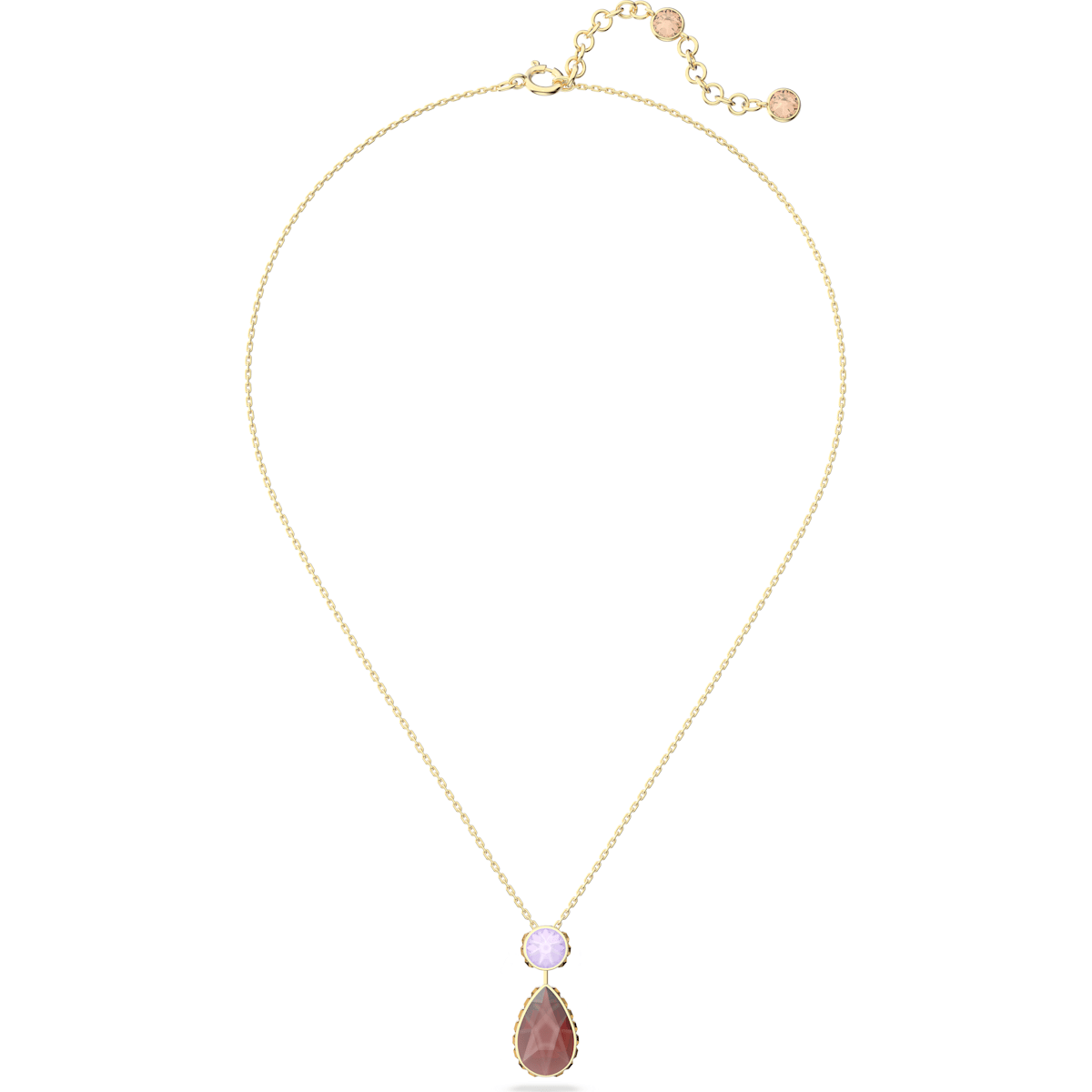 Swarovski - Orbita Halskette, Kristall im Tropfenschliff, Mehrfarbig, Goldlegierungsschicht - CRYSTAL UNTERBERGER