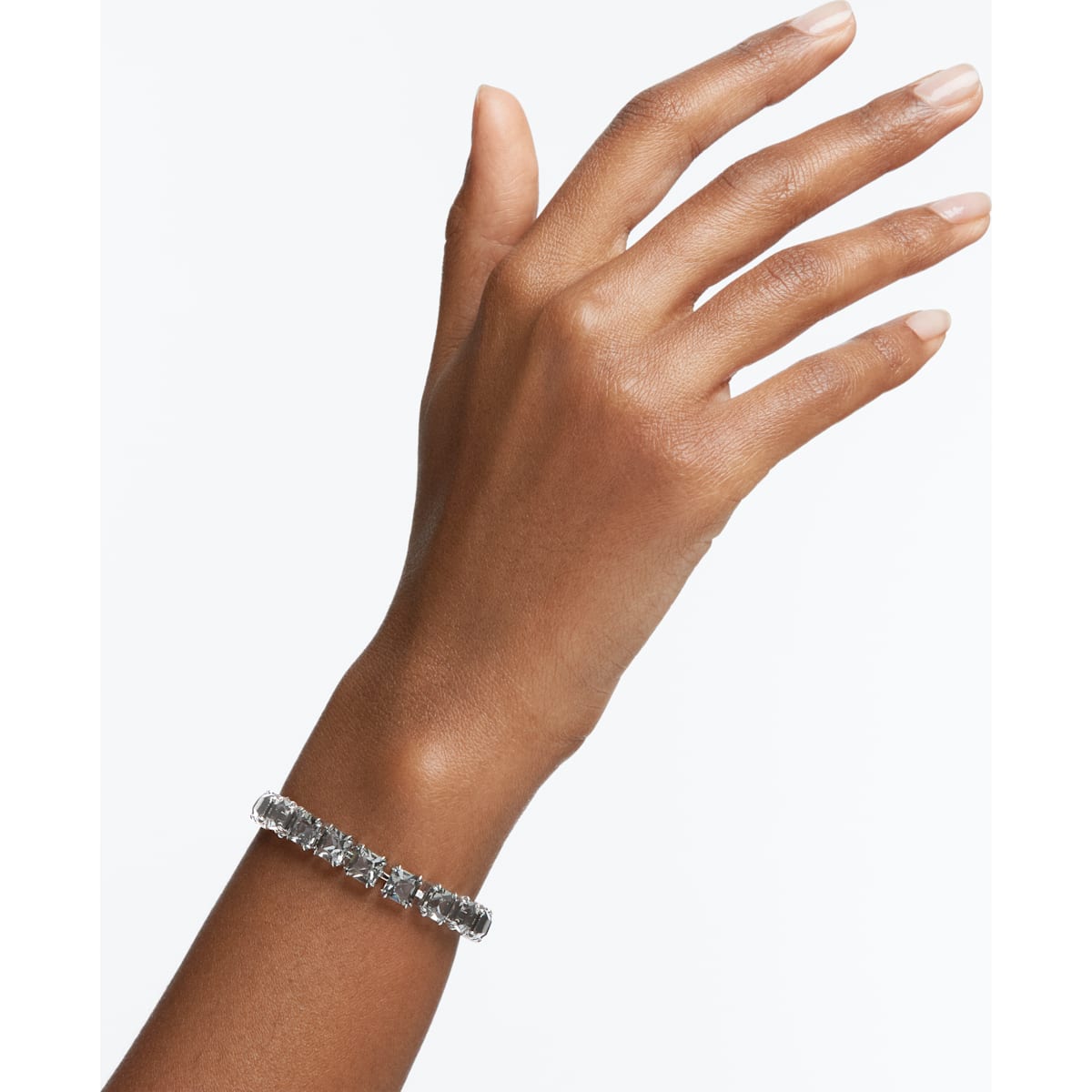 Swarovski - Millenia Armband, Kristalle im Quadrat-Schliff, Grau, Rutheniert - CRYSTAL UNTERBERGER