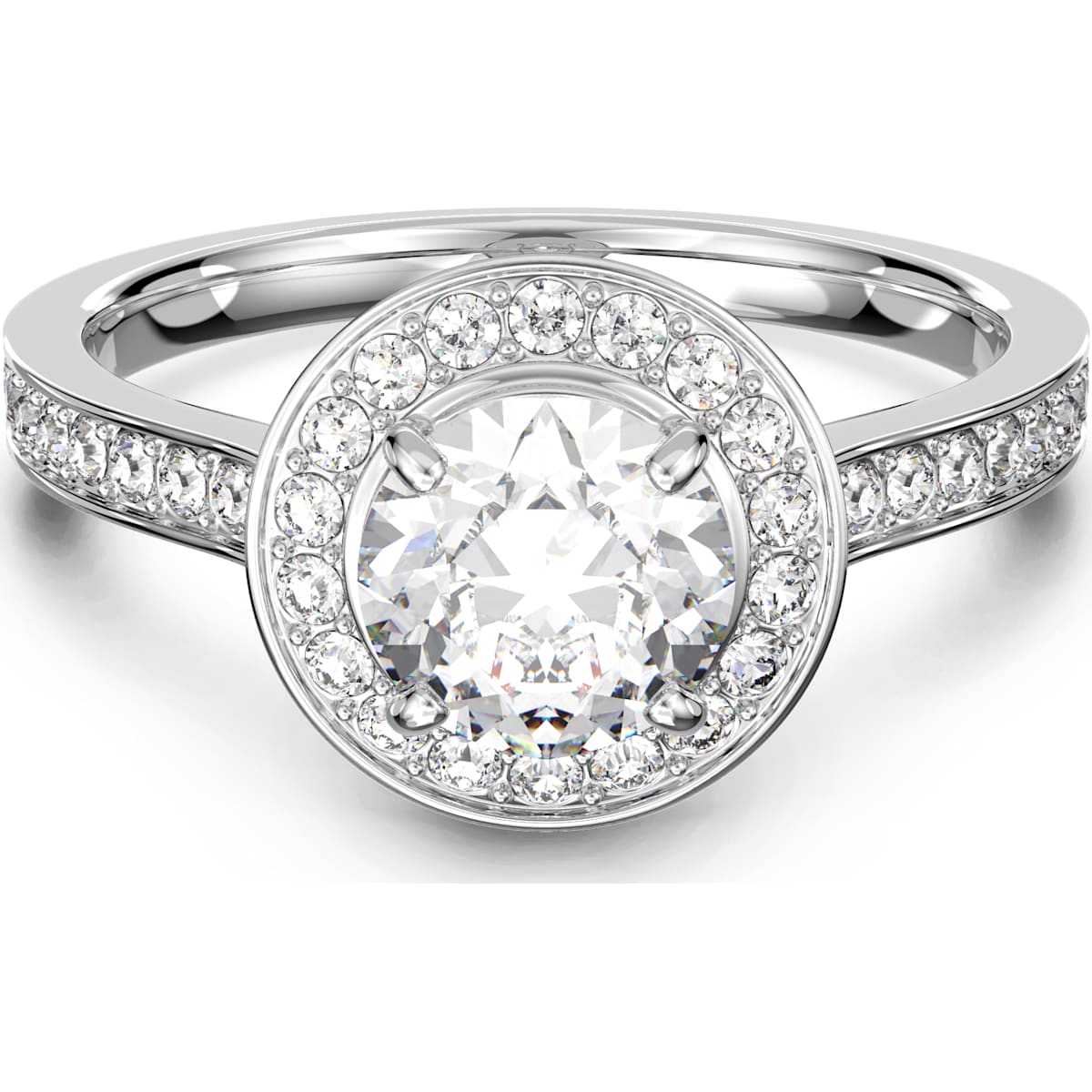 Swarovski - Angelic Ring, Kristall im Rundschliff, Weiß, Rhodiniert - CRYSTAL UNTERBERGER