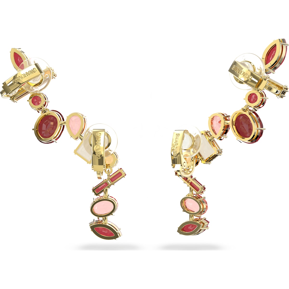Swarovski - Gema Ohrclips, Mehrfarbig, Goldlegierungsschicht - CRYSTAL UNTERBERGER