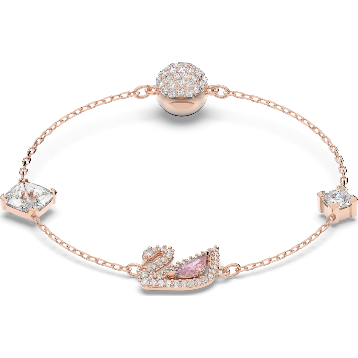 DAZZLING SWAN:BRACELET CZMO/ROS M