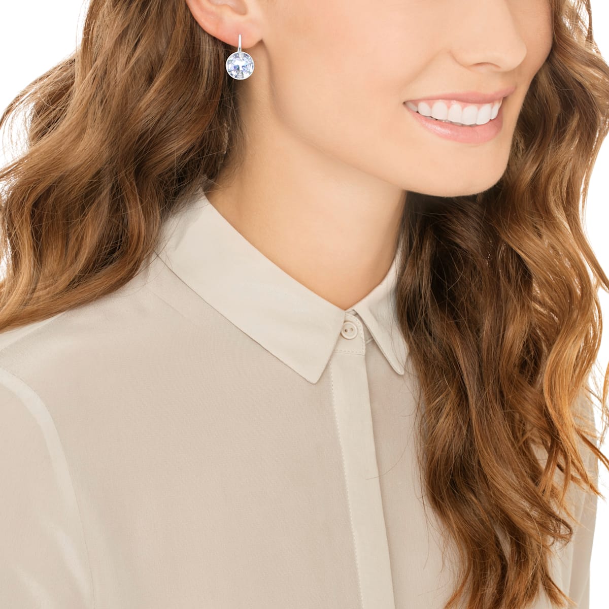 Swarovski - Globe Ohrringe, Blau, Rhodiniert - CRYSTAL UNTERBERGER