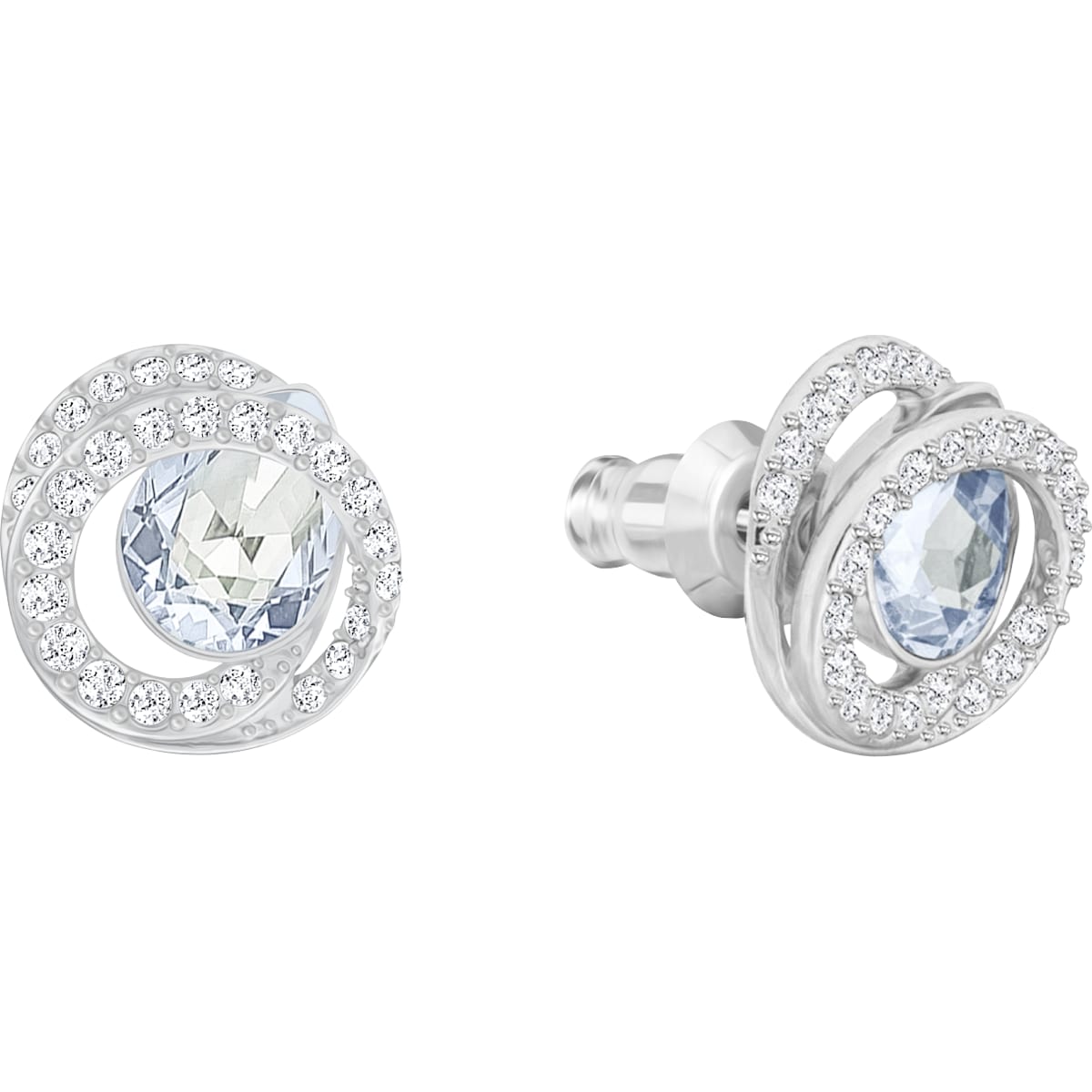 Swarovski - Generation Ohrringe, Blau, Rhodiniert - CRYSTAL UNTERBERGER