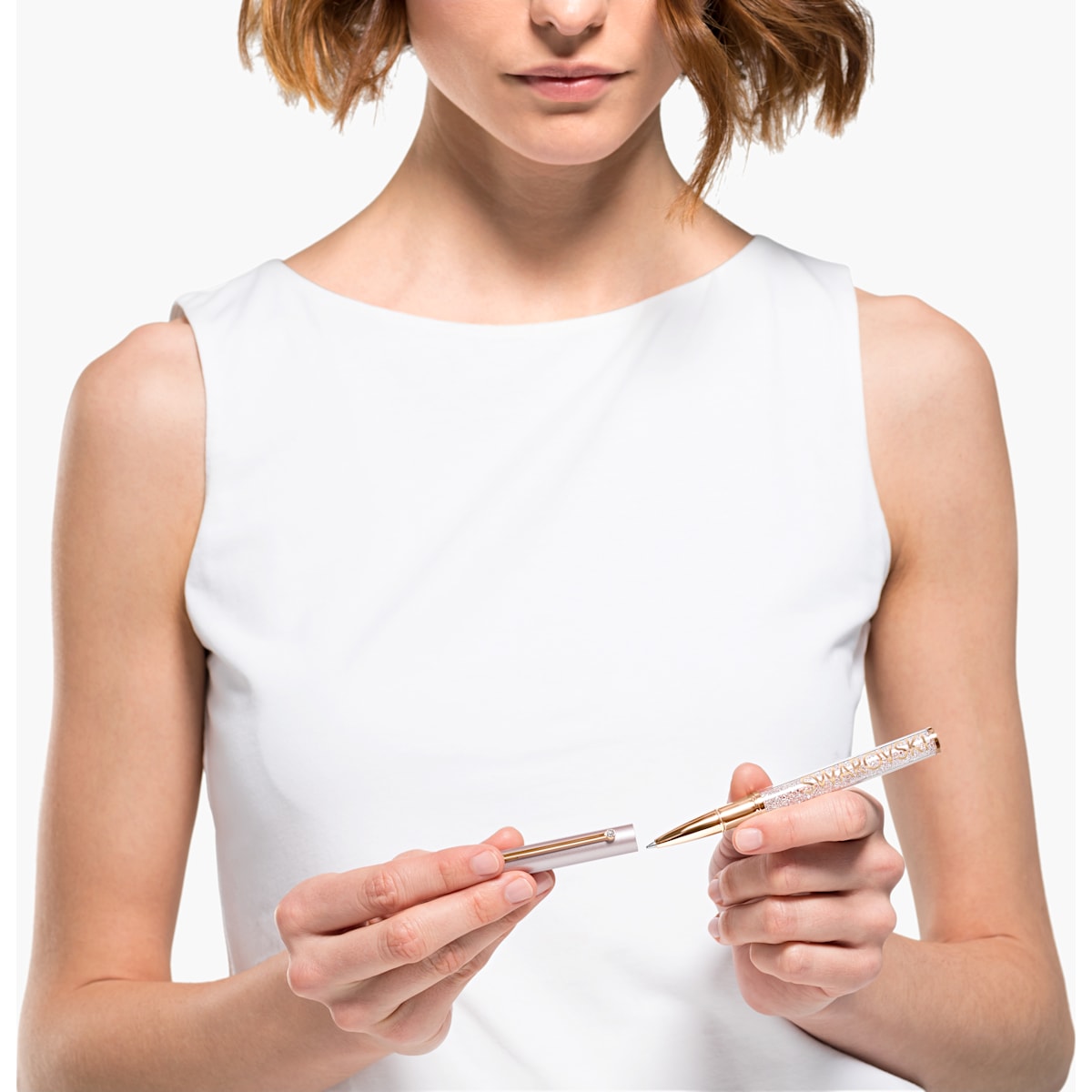 Swarovski - Crystalline Gloss Kugelschreiber, Rosa, Rosegold-Legierungsschicht - CRYSTAL UNTERBERGER