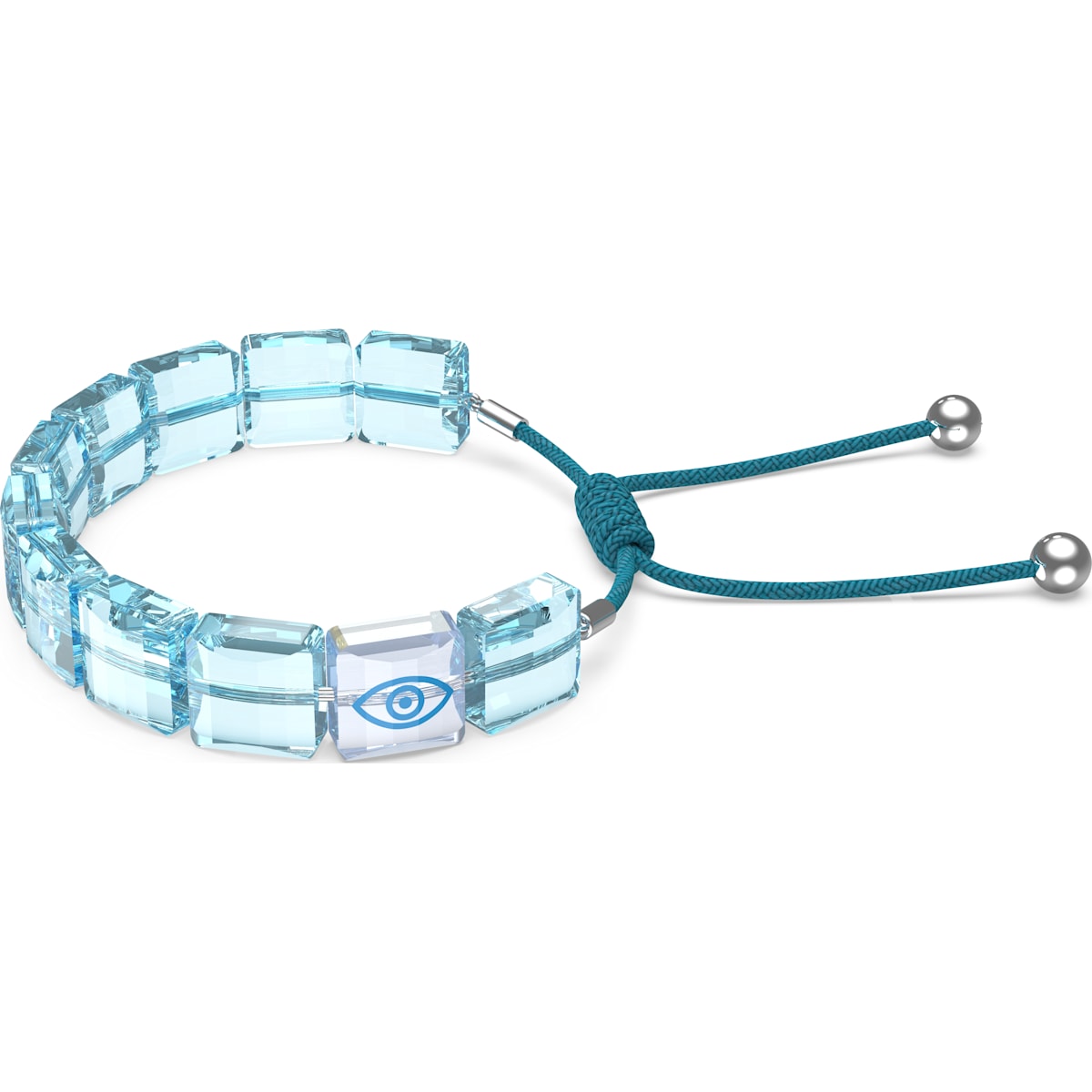Swarovski - Letra Armband, Böser Blick, Blau, Rhodiniert - CRYSTAL UNTERBERGER