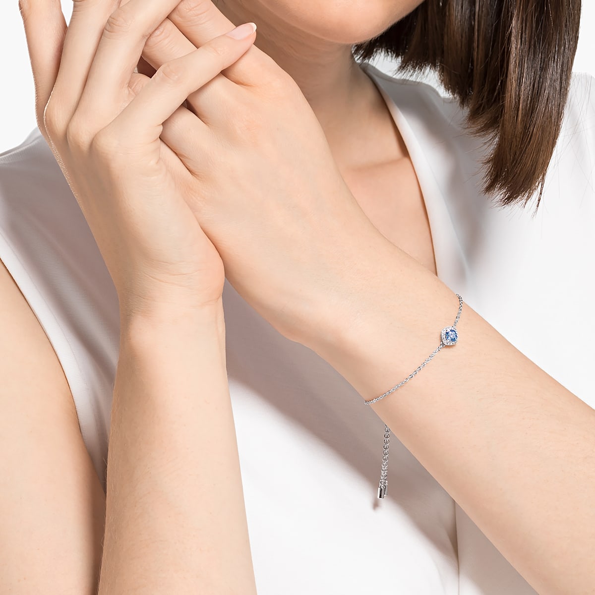 Swarovski - Angelic Armband, Blau, Rhodiniert - CRYSTAL UNTERBERGER