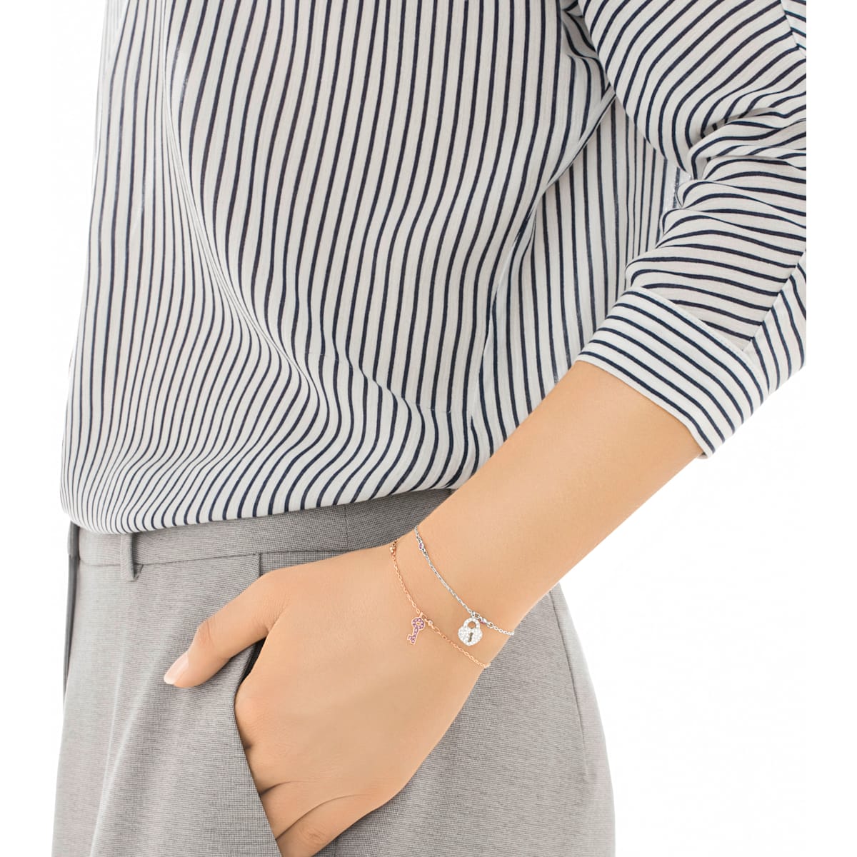 Swarovski - Crystal Wishes Set Armband, Weiss, Metallmix - CRYSTAL UNTERBERGER