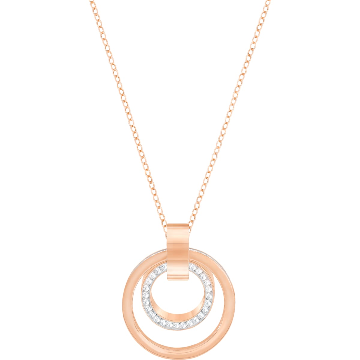 Swarovski - Hollow Anhänger, Rund, Mittel, Weiss, Rhodiniert - CRYSTAL UNTERBERGER