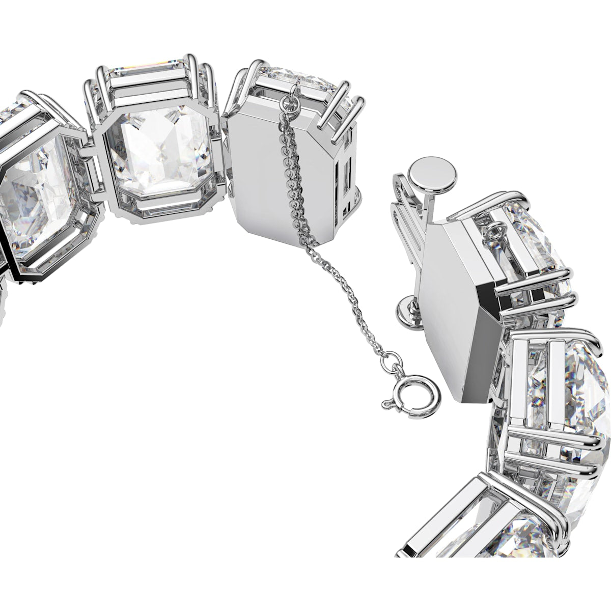 Swarovski - Millenia Armband, Kristalle mit Oktagon-Schliff, Weiss, Rhodiniert - CRYSTAL UNTERBERGER