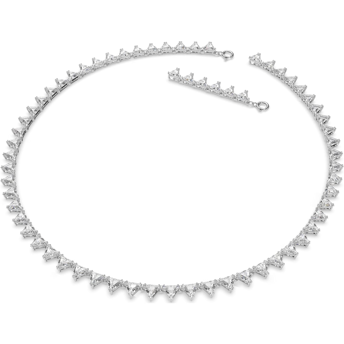Swarovski - Millenia Halskette, Dreieck, Weiss, Rhodiniert - CRYSTAL UNTERBERGER