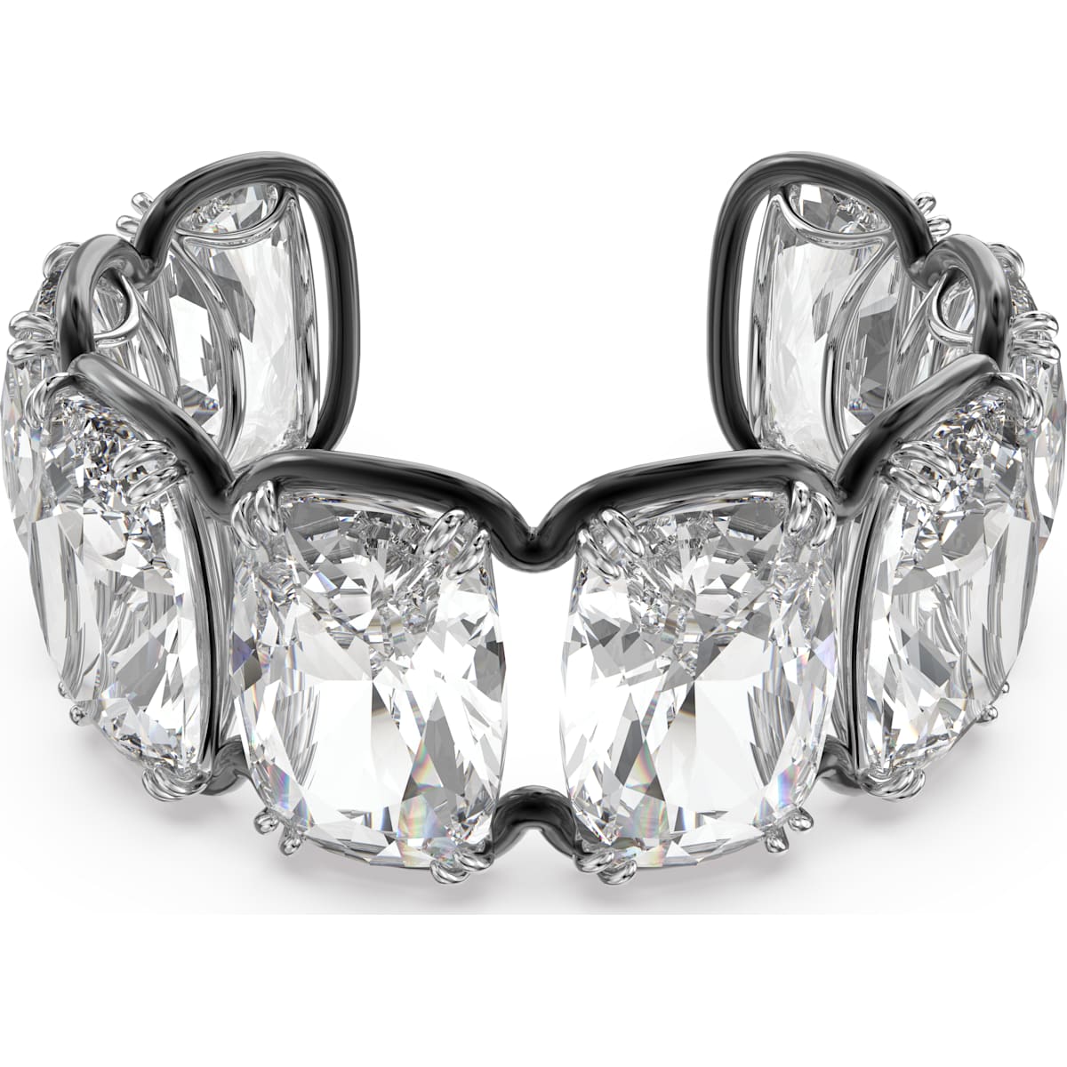 Swarovski - Harmonia Armreif, Übergroßer schwebender Kristall, Weiss, Metallmix - CRYSTAL UNTERBERGER
