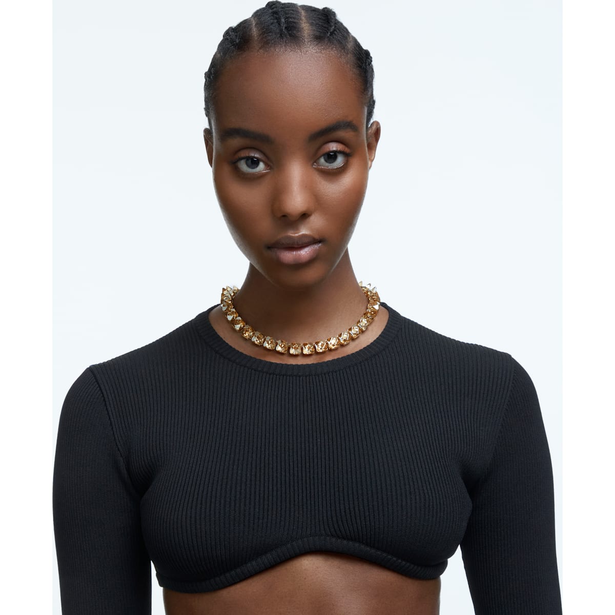 Swarovski - Chroma Halskette, Spike-Kristalle, Gelb, Goldlegierungsschicht - CRYSTAL UNTERBERGER