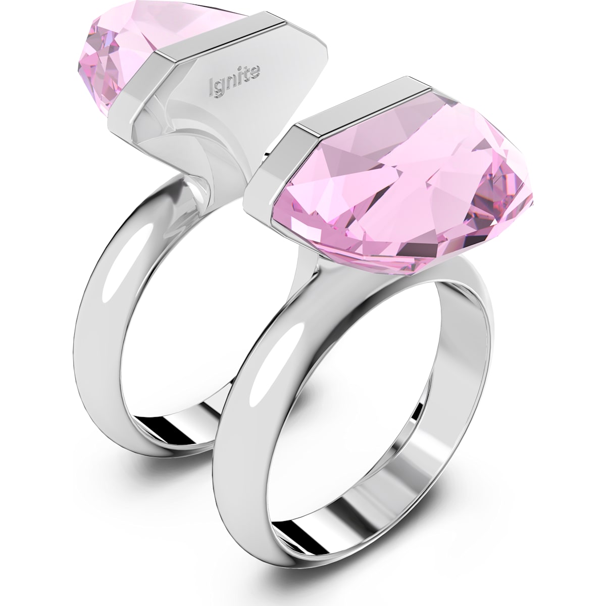 Swarovski - Lucent Ring, Magnetisch, Rosa, Rhodiniert - CRYSTAL UNTERBERGER