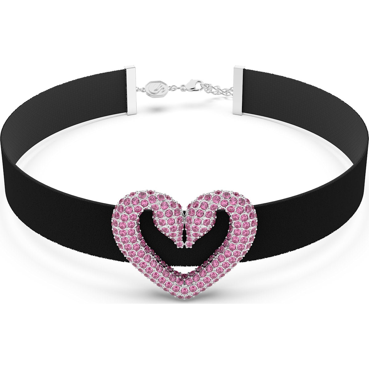 Swarovski - Una Halsband, Herz, Weiß, Rhodiniert - CRYSTAL UNTERBERGER