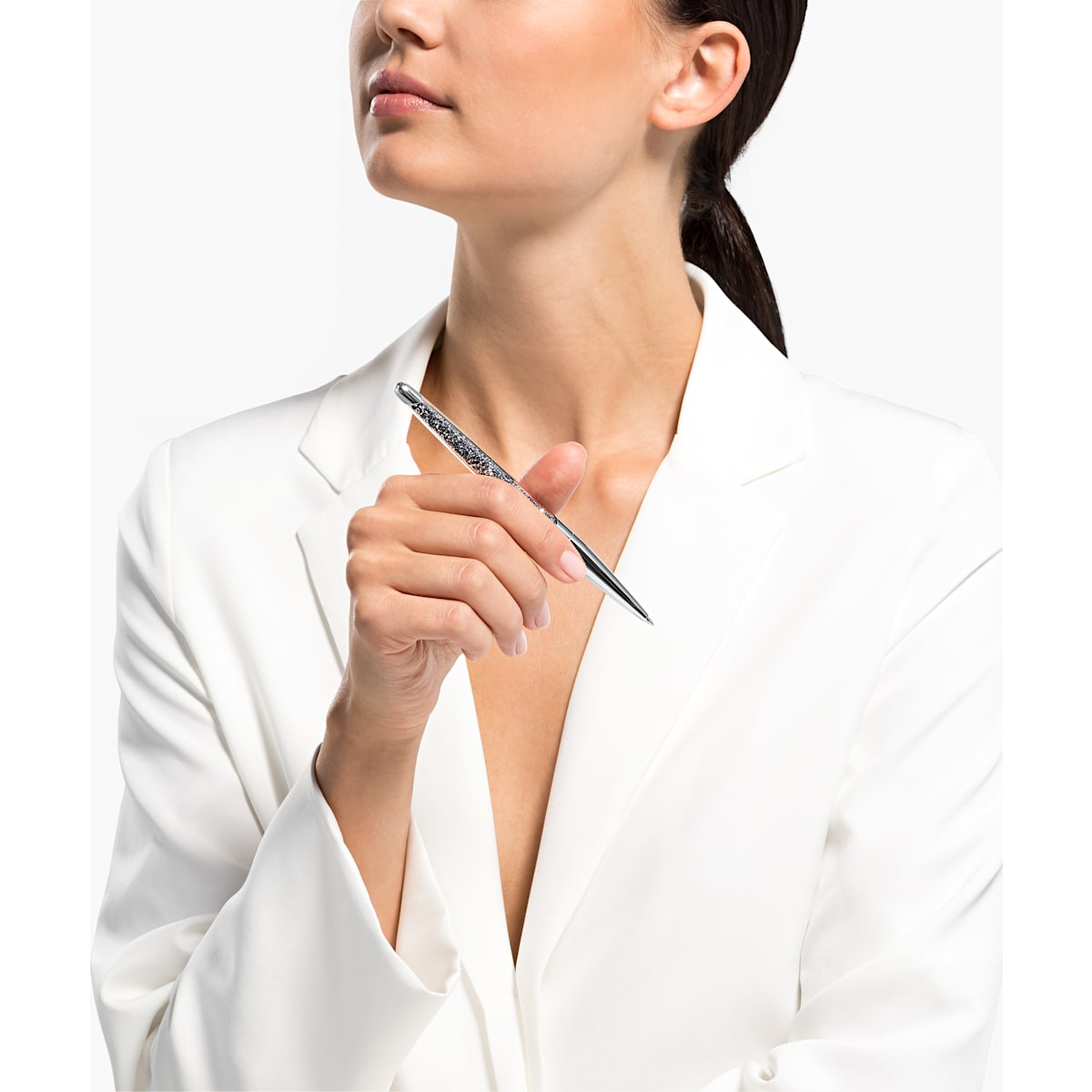 Swarovski - Crystalline Nova Kugelschreiber, Grau, Verchromt - CRYSTAL UNTERBERGER