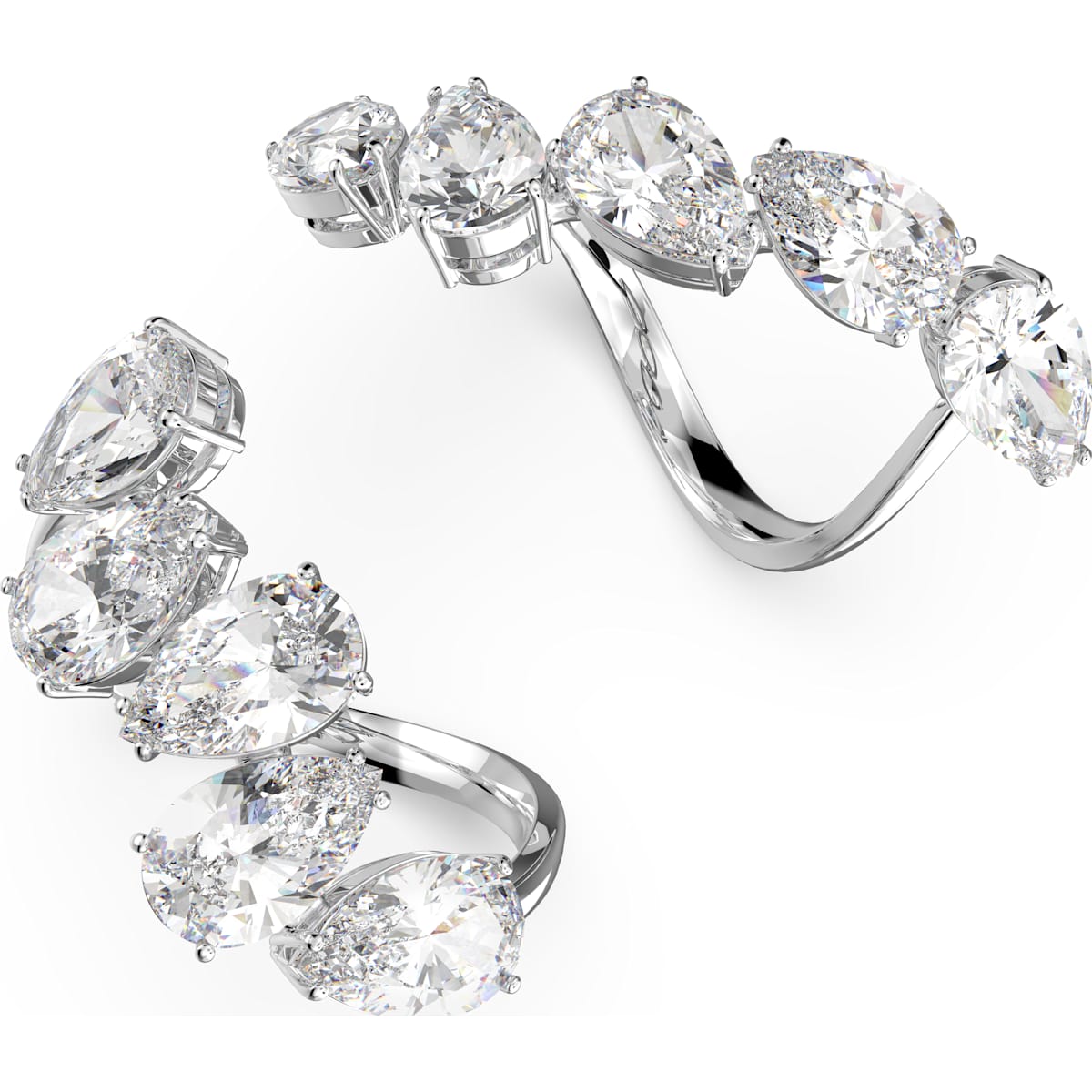 Swarovski - Millenia Ring, Set (2), Weiss, Rhodiniert - CRYSTAL UNTERBERGER
