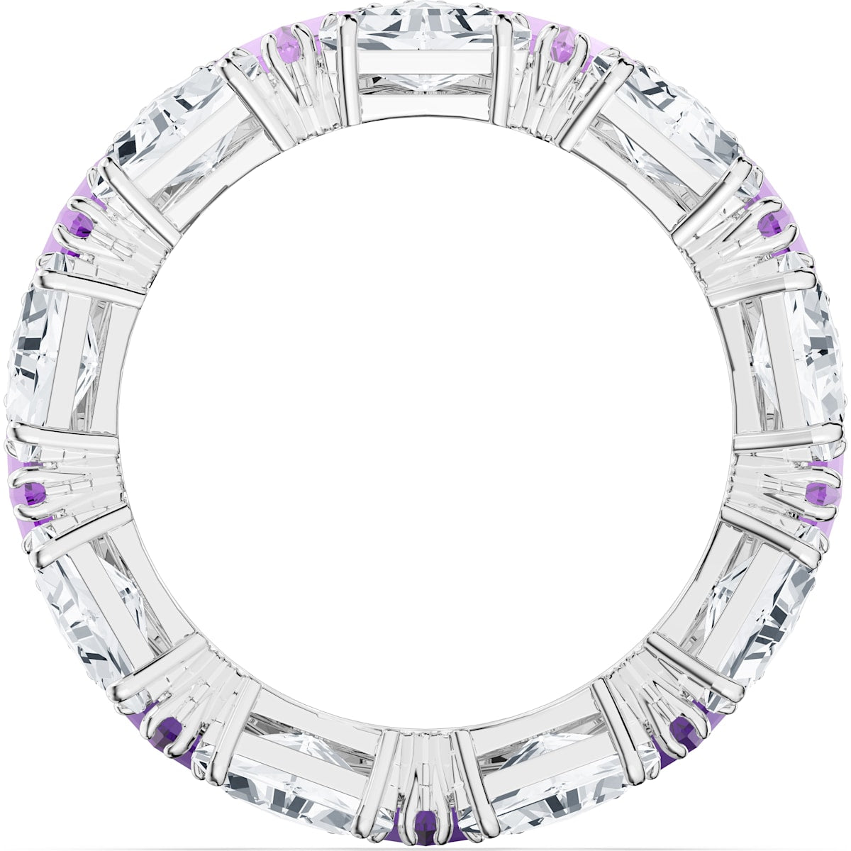 Swarovski - Millenia Cocktail Ring, Kristalle im Trilliant-Schliff, Violett, Rhodiniert - CRYSTAL UNTERBERGER