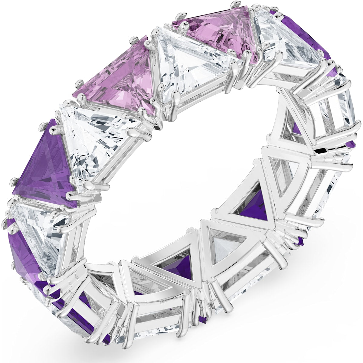 Swarovski - Millenia Cocktail Ring, Kristalle im Trilliant-Schliff, Violett, Rhodiniert - CRYSTAL UNTERBERGER