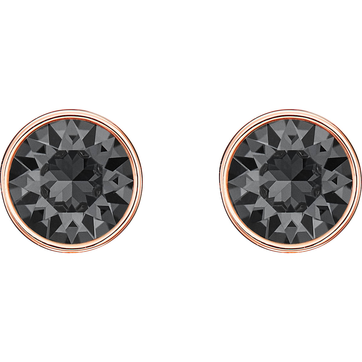 Swarovski - Lattitude Chain Ohrringe, Schwarz, Rosegold-Legierungsschicht - CRYSTAL UNTERBERGER
