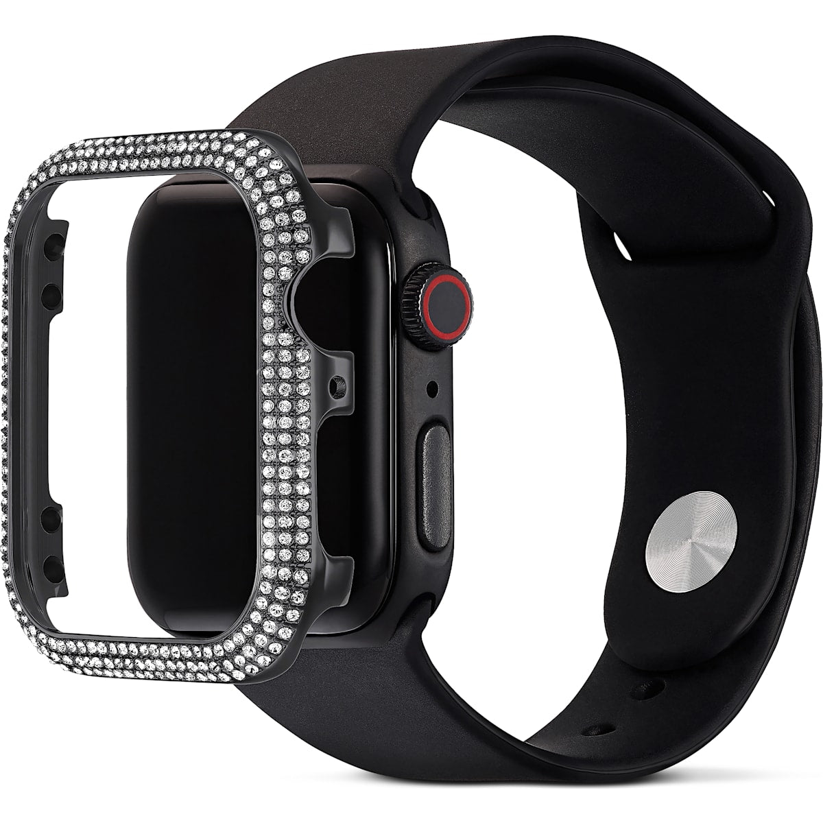 Swarovski - Sparkling Gehäuserahmen passend zur Apple Watch ® , 40 mm, Schwarz - CRYSTAL UNTERBERGER