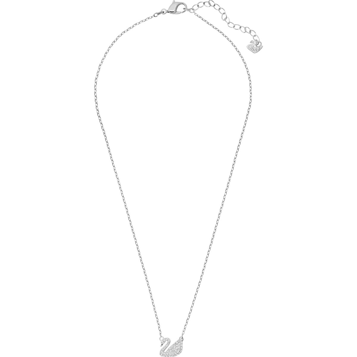 Swarovski - Swan Pave Anhänger, Schwan, Weiss, Rhodiniert - CRYSTAL UNTERBERGER