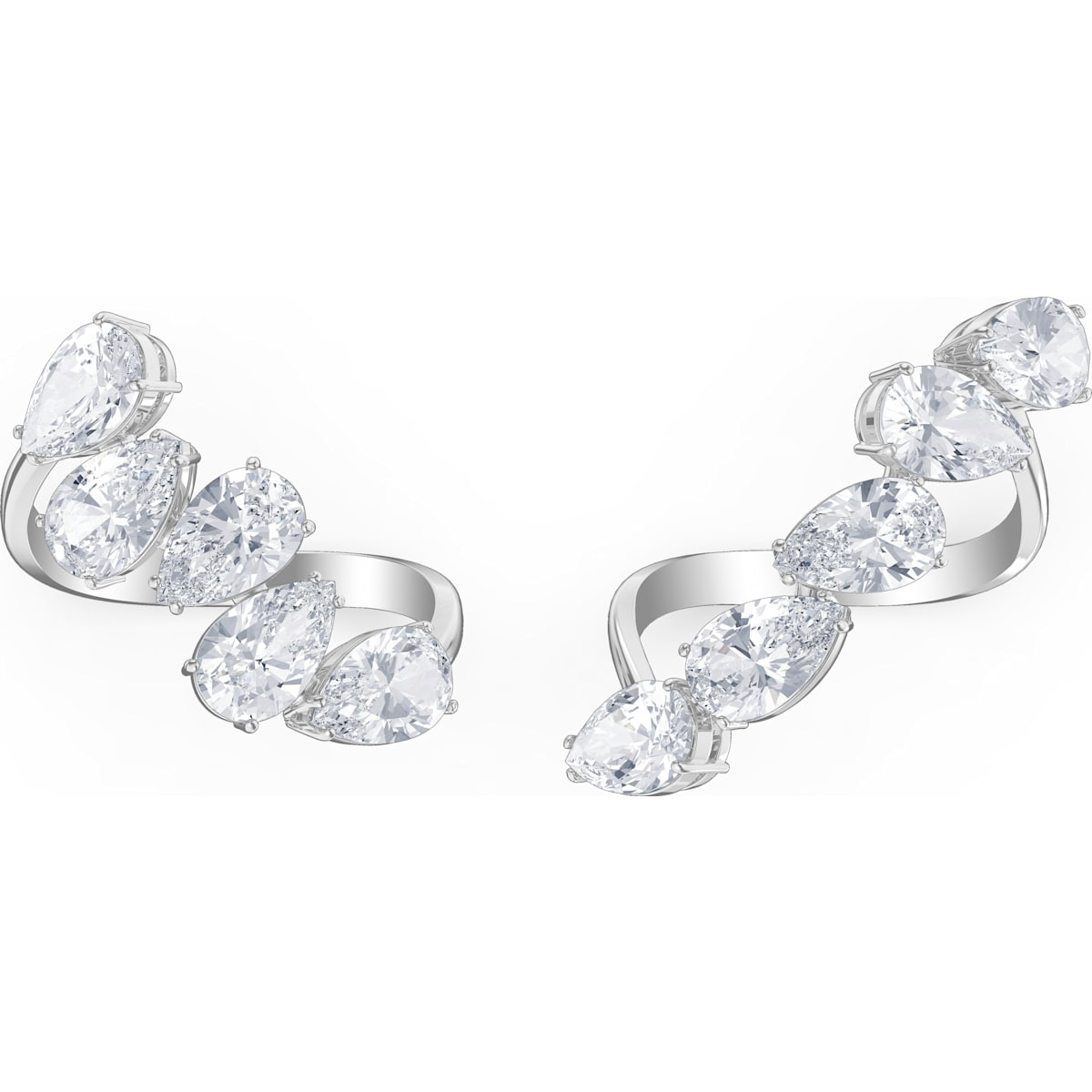 Swarovski - Millenia Ring, Set (2), Weiss, Rhodiniert - CRYSTAL UNTERBERGER