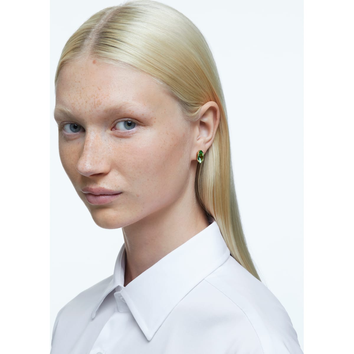 Swarovski - Gema Ohrstecker, Grün, Goldlegierungsschicht - CRYSTAL UNTERBERGER
