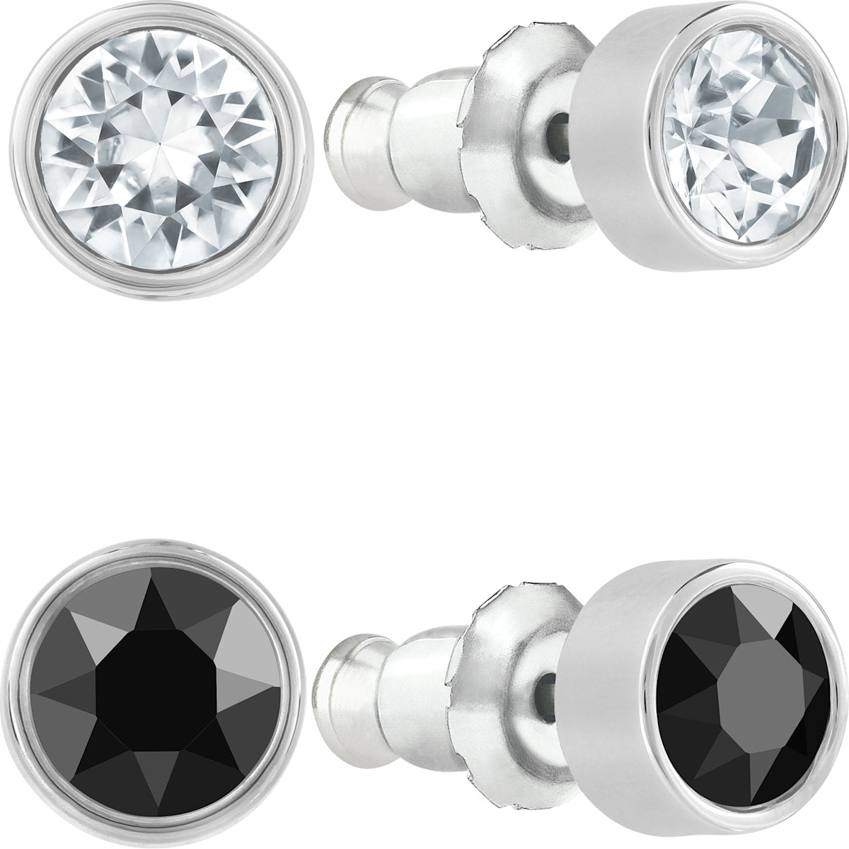 Swarovski - Harley Ohrring Set, Schwarz, Rutheniert - CRYSTAL UNTERBERGER