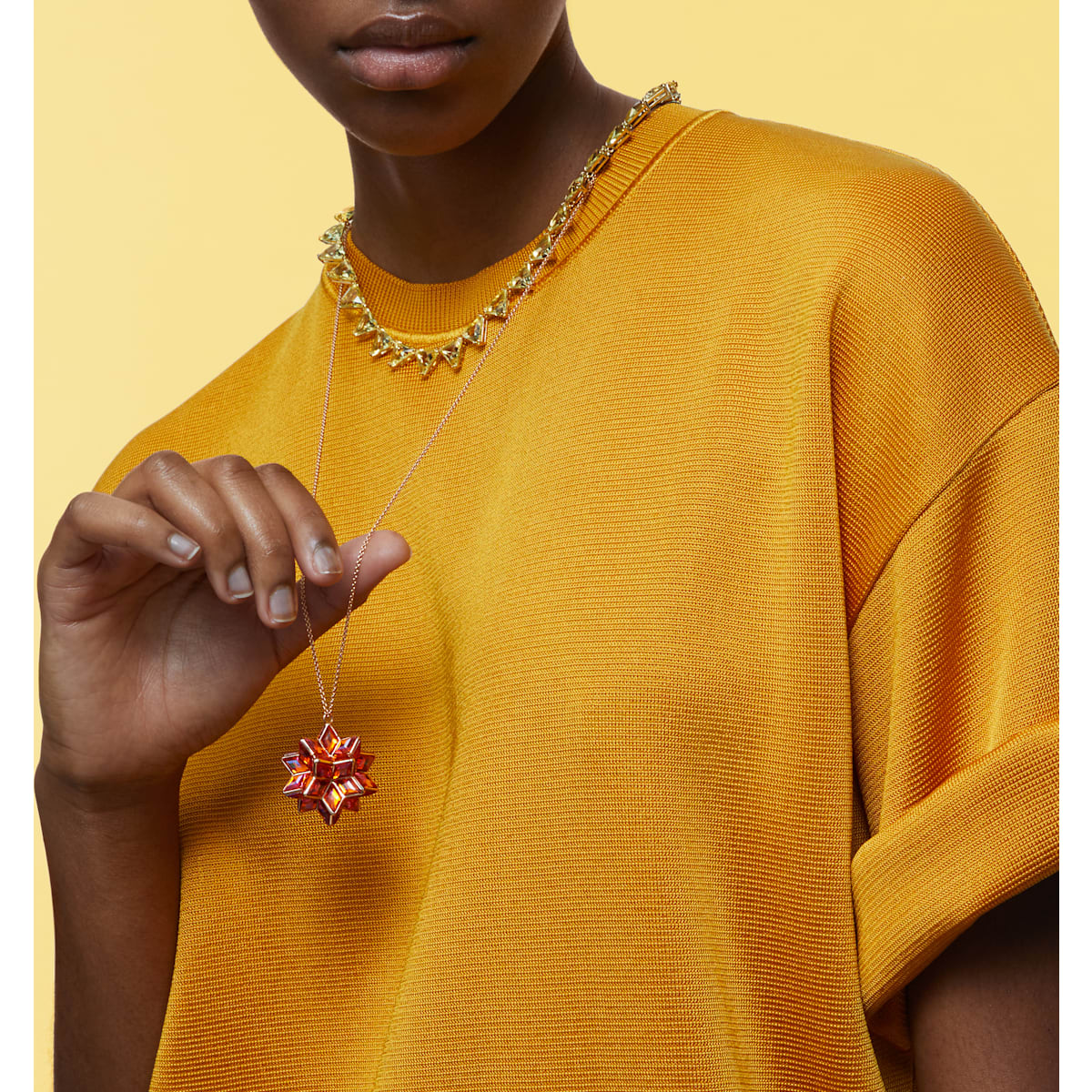 Swarovski - Curiosa Anhänger, Geometrische Kristalle, Rosa, Rosegold-Legierungsschicht - CRYSTAL UNTERBERGER