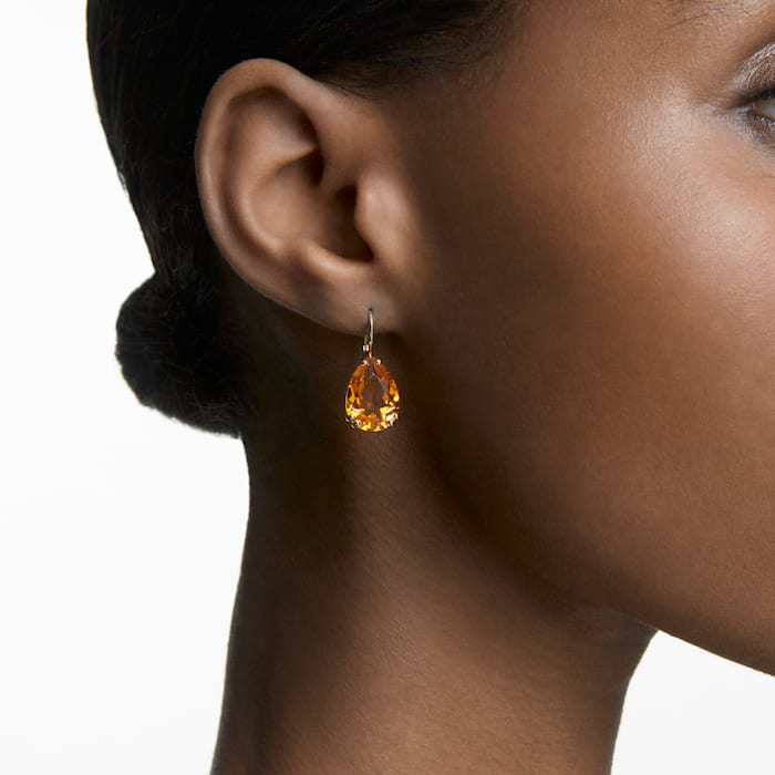 Swarovski - Millenia Drop-Ohrhänger Tropfenschliff, Gelb, Goldlegierungsschicht - CRYSTAL UNTERBERGER