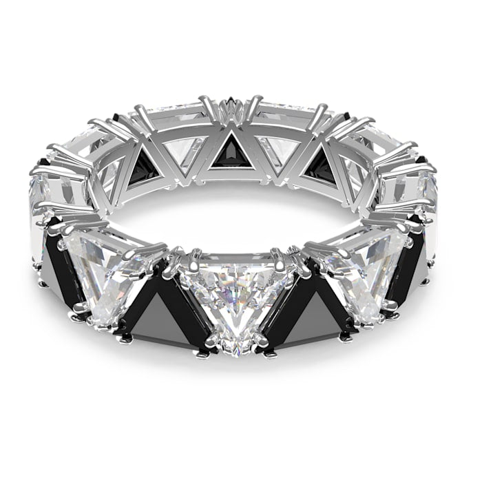 Swarovski - Ortyx Cocktailring Trilliant-Schliff, Schwarz, Rhodiniert - CRYSTAL UNTERBERGER