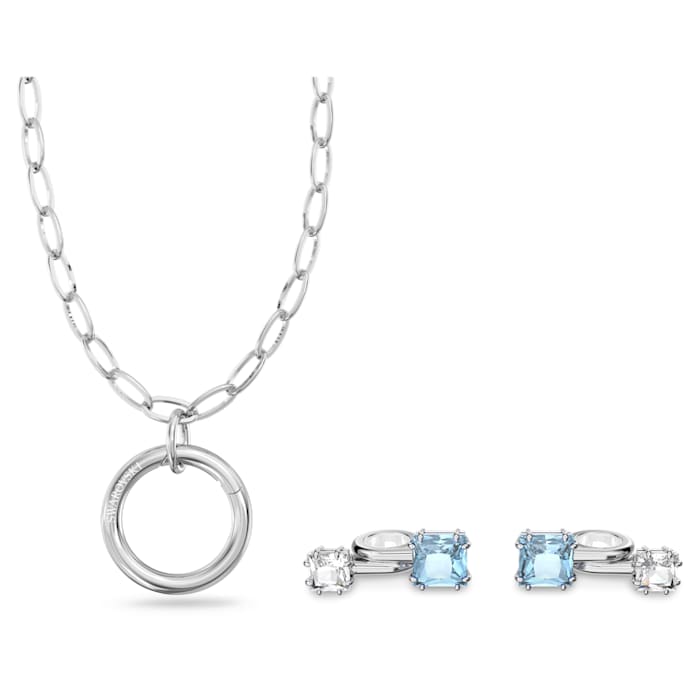 Swarovski - Schmuck für Ohrhörer Blau, Silberfarben - CRYSTAL UNTERBERGER