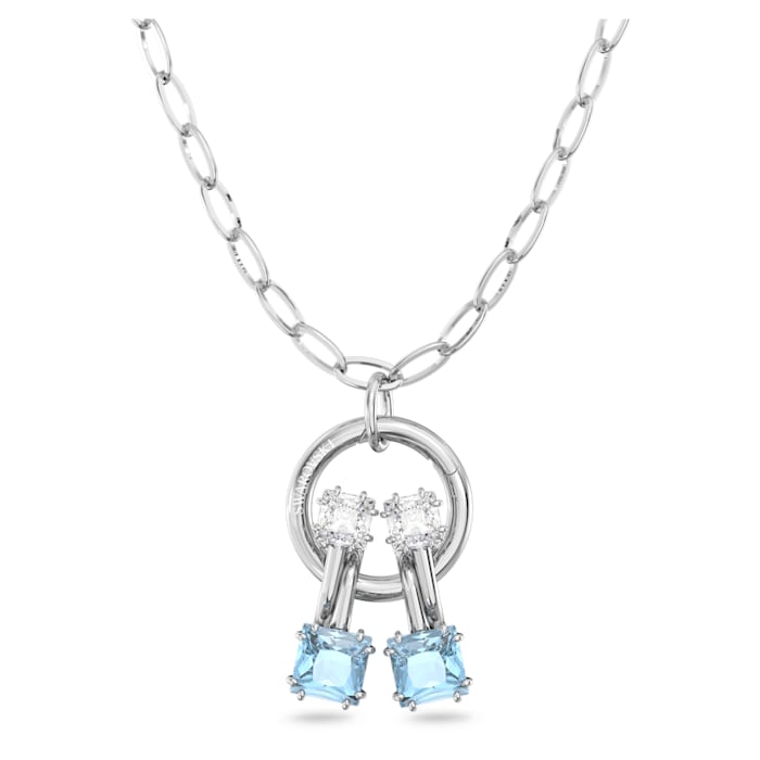 Swarovski - Schmuck für Ohrhörer Blau, Silberfarben - CRYSTAL UNTERBERGER