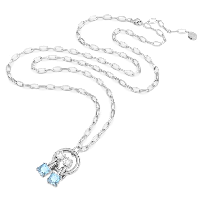Swarovski - Schmuck für Ohrhörer Blau, Silberfarben - CRYSTAL UNTERBERGER