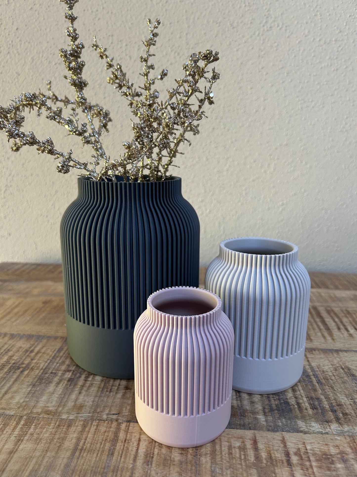 Deko Vase Rosalp - grau