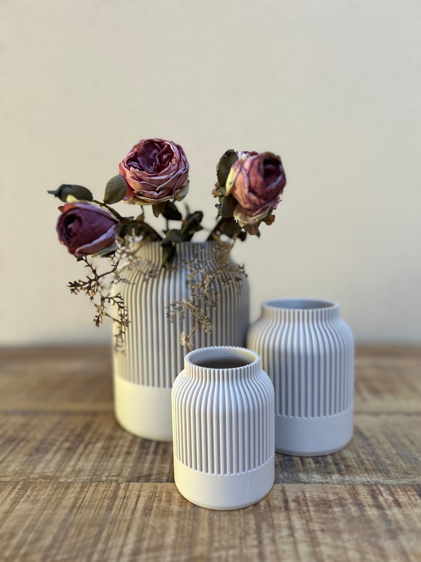 Deko Vase Rosalp - weiß