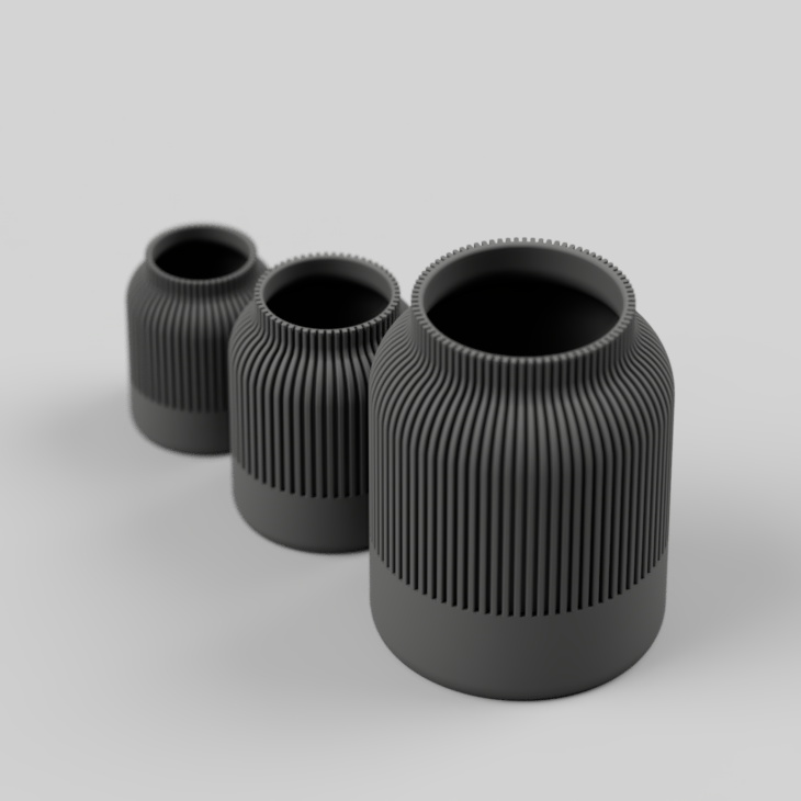 Deko Vase Rosalp - grau