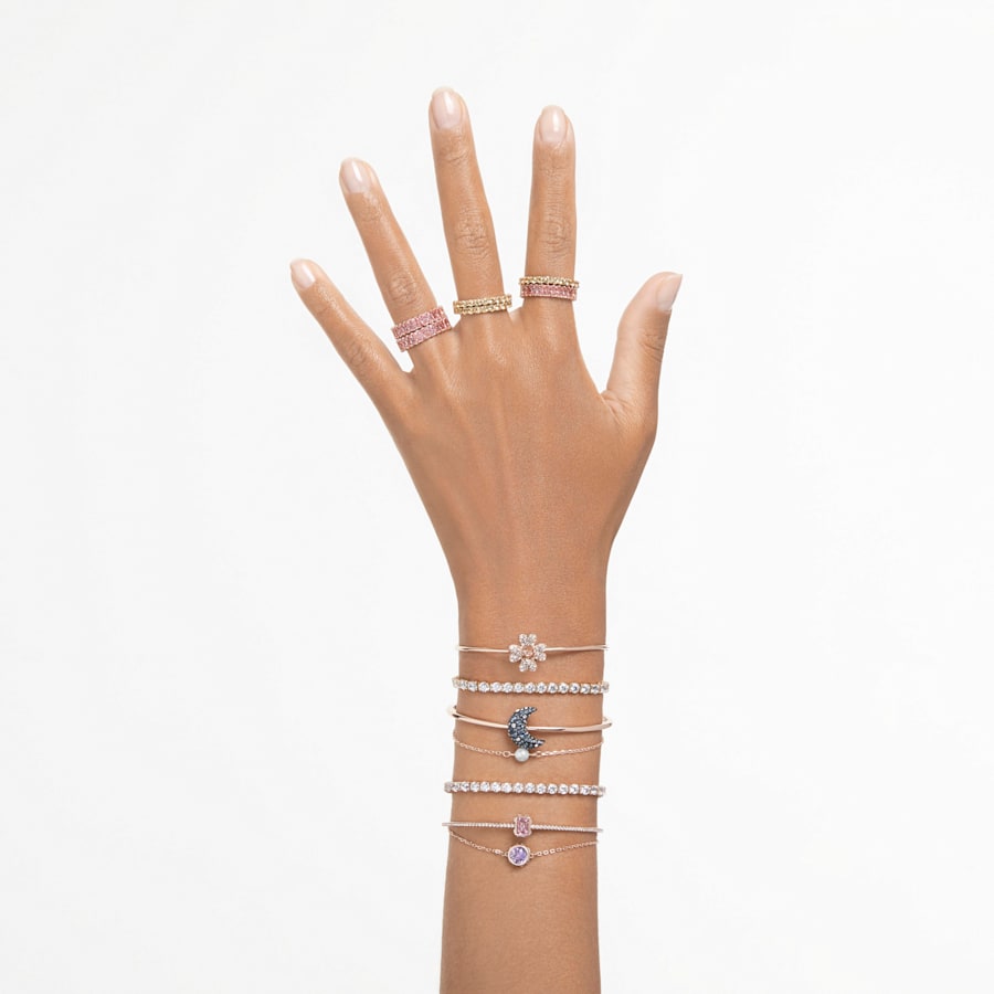 Idyllia Armband, Glücksklee, Weiß, Roségold-Legierungsschicht
