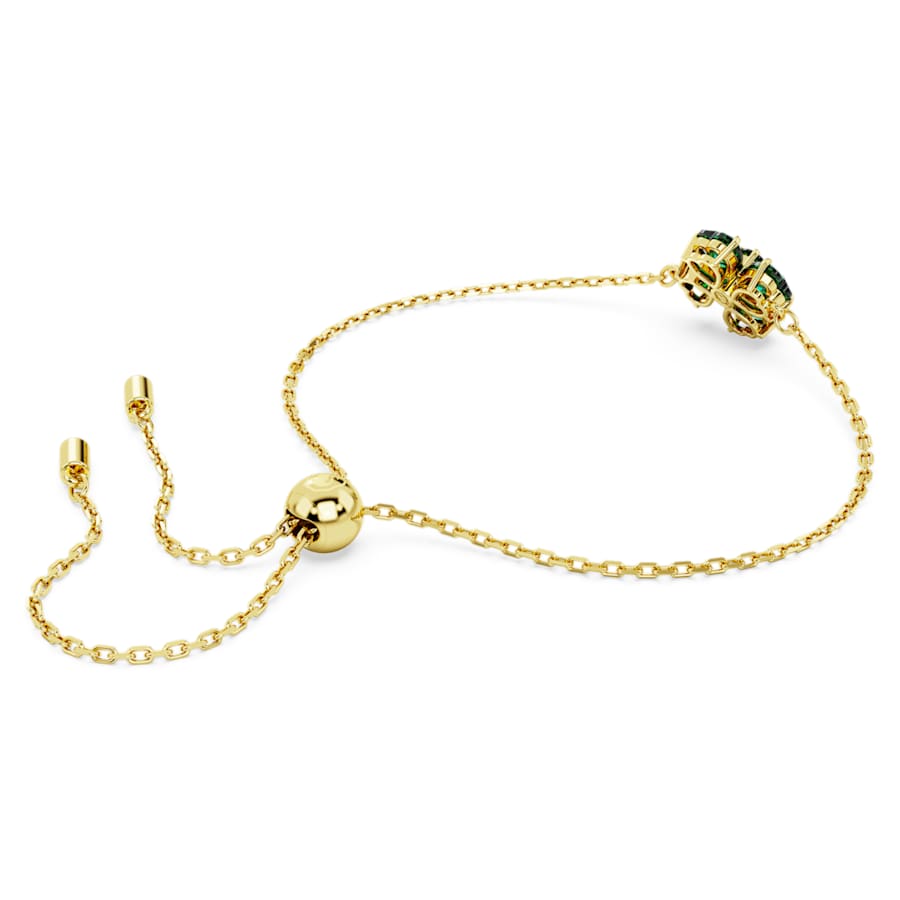 Idyllia Armband Verschiedene Schliffe, Glücksklee, Grün, Goldlegierungsschicht