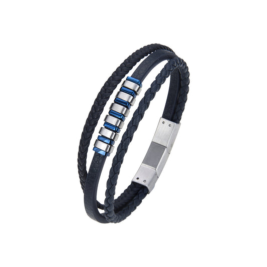 Auranto - Lederarmband blau - CRYSTAL UNTERBERGER
