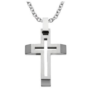 Stahlcollier Kreuz