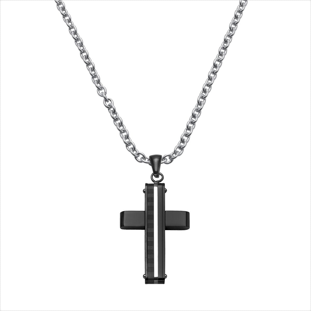 Edelstahlcollier Kreuz