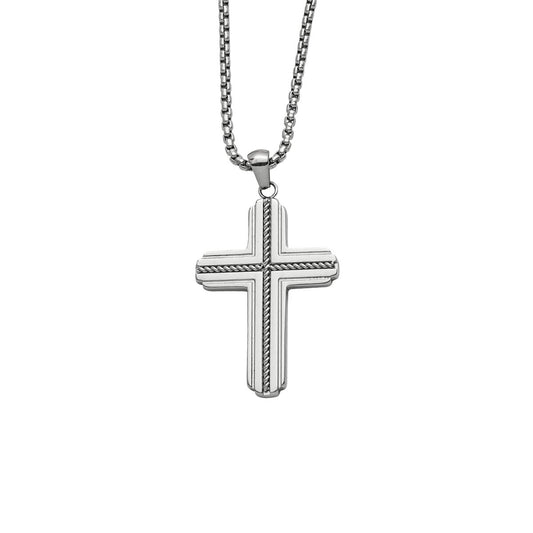 Stahlcollier Kreuz - CRYSTAL UNTERBERGER